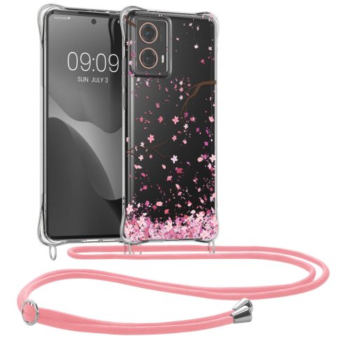 Etui Kwmobile ze smyczą do Motorola Moto G85, wielokolorowe, silikonowe, KWM000022TT001C