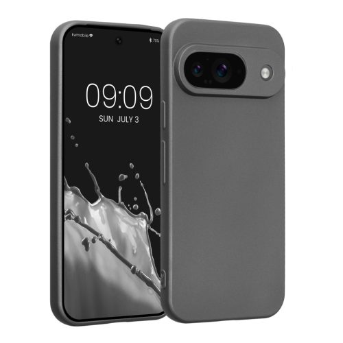 Etui Kwmobile do Google Pixel 9, szare, silikonowe, KWM000020PO003C