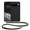 Etui Kwmobile ze smyczą do Google Pixel 9/Pixel 9 Pro, czarne, silikonowe, KWM000020PY001C