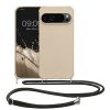 Etui Kwmobile ze smyczą do Google Pixel 9/Pixel 9 Pro, kremowe, silikonowe, KWM000020PY002C