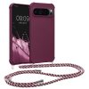 Etui Kwmobile ze smyczą do Google Pixel 9/Pixel 9 Pro, fioletowe, silikonowe, KWM000020PY004C