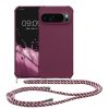 Etui Kwmobile ze smyczą do Google Pixel 9/Pixel 9 Pro, fioletowe, silikonowe, KWM000020PY004C
