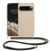 Etui Kwmobile ze smyczą do Google Pixel 9 Pro XL, kremowe, silikonowe, KWM000020PZ002C