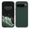 Etui Kwmobile do Google Pixel 9/Pixel 9 Pro, ciemnozielone, silikonowe, KWM000020QA002C