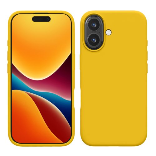 Etui Kwmobile do Apple iPhone 16, żółte, silikonowe, KWM000022TU002C