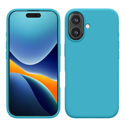 Etui Kwmobile do Apple iPhone 16, jasnoniebieskie, silikonowe, KWM000022TU005C