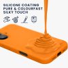 Etui Kwmobile do Apple iPhone 16, pomarańczowe, silikonowe, KWM000022TU007C