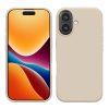 Etui Kwmobile do Apple iPhone 16, kremowe, silikonowe, KWM000022TU010C