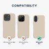 Etui Kwmobile do Apple iPhone 16, kremowe, silikonowe, KWM000022TU010C