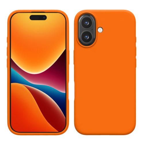 Etui Kwmobile do Apple iPhone 16 Plus, pomarańczowe, silikonowe, KWM000022TV002C