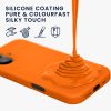 Etui Kwmobile do Apple iPhone 16 Plus, pomarańczowe, silikonowe, KWM000022TV002C