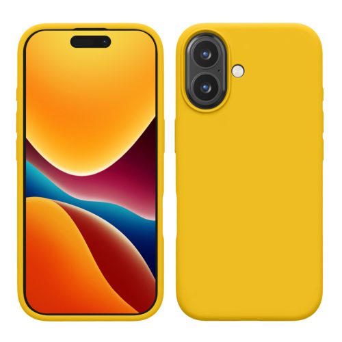Etui Kwmobile do Apple iPhone 16 Plus, żółte, silikonowe, KWM000022TV004C