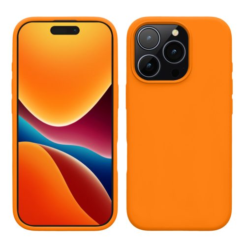 Etui Kwmobile do Apple iPhone 16 Pro, pomarańczowe, silikonowe, KWM000022TW003C