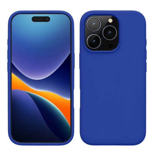 Etui Kwmobile do Apple iPhone 16 Pro, niebieskie, silikonowe, KWM000022TW005C