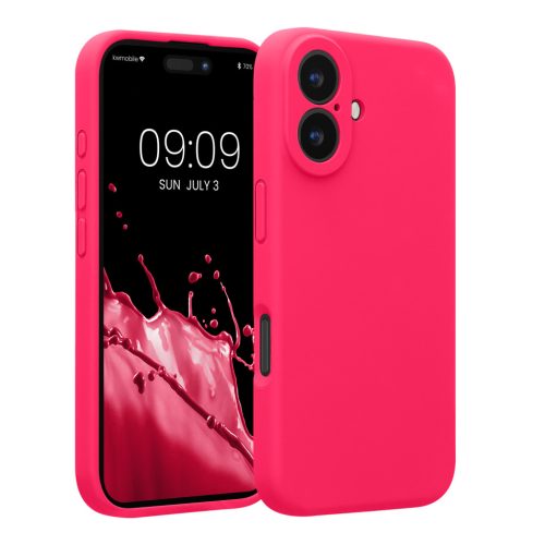 Etui Kwmobile do Apple iPhone 16, różowe, silikonowe, KWM000022TY001C