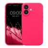 Etui Kwmobile do Apple iPhone 16, różowe, silikonowe, KWM000022TY001C
