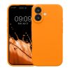 Etui Kwmobile do Apple iPhone 16, pomarańczowe, silikonowe, KWM000022TY005C
