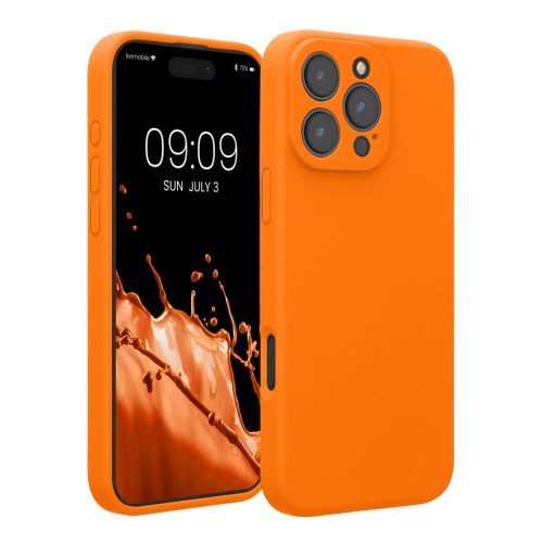 Etui Kwmobile do Apple iPhone 16 Pro Max, pomarańczowe, silikonowe, KWM000022UA005C