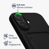 Etui Kwmobile do Apple iPhone 16, czarne, silikonowe, KWM000022UF001C