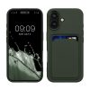 Etui Kwmobile do Apple iPhone 16, ciemnozielone, silikonowe, KWM000022UF002C