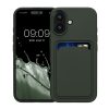 Etui Kwmobile do Apple iPhone 16, ciemnozielone, silikonowe, KWM000022UF002C