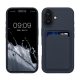 Etui Kwmobile do Apple iPhone 16, ciemnoniebieskie, silikonowe, KWM000022UF004C