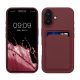 Etui Kwmobile do Apple iPhone 16, ciemnoczerwone, silikonowe, KWM000022UF006C