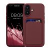 Etui Kwmobile do Apple iPhone 16, ciemnoczerwone, silikonowe, KWM000022UF006C