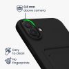 Etui Kwmobile do Apple iPhone 16 Plus, czarne, silikonowe, KWM000022UG001C