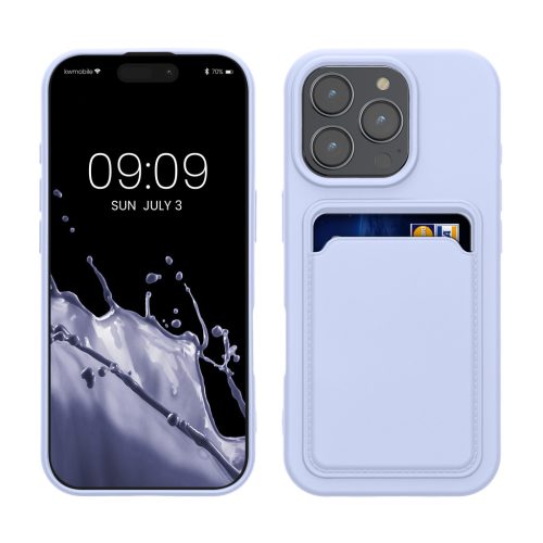 Etui Kwmobile do Apple iPhone 16 Pro, niebieskie, silikonowe, KWM000022UH003C