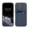 Etui Kwmobile do Apple iPhone 16 Pro, ciemnoniebieskie, silikonowe, KWM000022UH004C