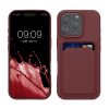 Etui Kwmobile do Apple iPhone 16 Pro, ciemnoczerwone, silikonowe, KWM000022UH006C