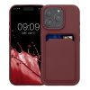 Etui Kwmobile do Apple iPhone 16 Pro, ciemnoczerwone, silikonowe, KWM000022UH006C