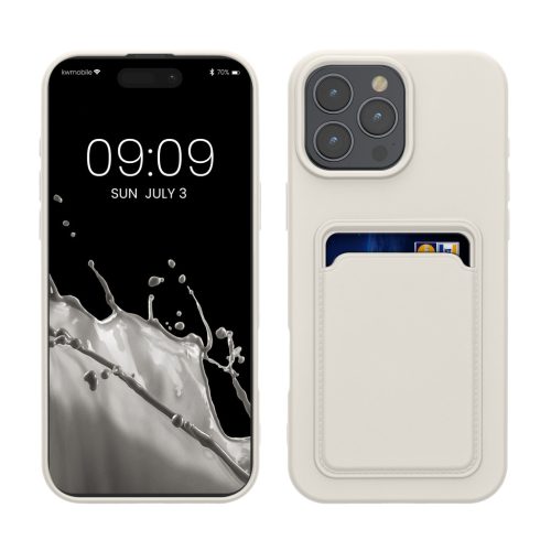 Etui Kwmobile do Apple iPhone 16 Pro Max, białe, silikonowe, KWM000022UI005C