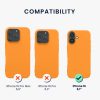 Etui Kwmobile do Apple iPhone 16, pomarańczowe, silikonowe, KWM000022UJ001C