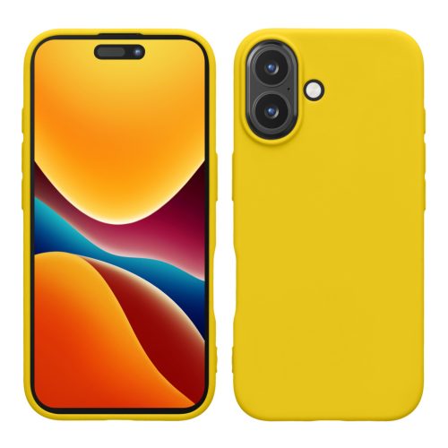Etui Kwmobile do Apple iPhone 16, żółte, silikonowe, KWM000022UJ002C