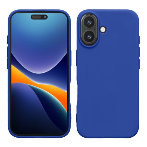 Etui Kwmobile do Apple iPhone 16, niebieskie, silikonowe, KWM000022UJ004C