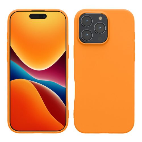 Etui Kwmobile do Apple iPhone 16 Pro Max, pomarańczowe, silikonowe, KWM000022UL001C