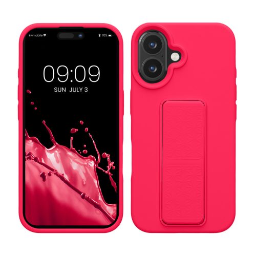 Etui Kwmobile do Apple iPhone 16, różowe, silikonowe, KWM000022UM001C
