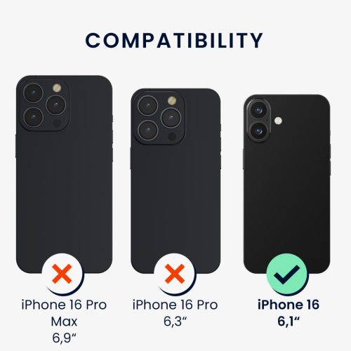 Etui Kwmobile do Apple iPhone 16, niebieskie, silikonowe, KWM000022UM004C