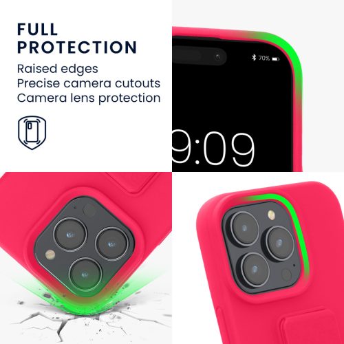 Etui Kwmobile do Apple iPhone 16 Pro, różowe, silikonowe, KWM000022UN001C