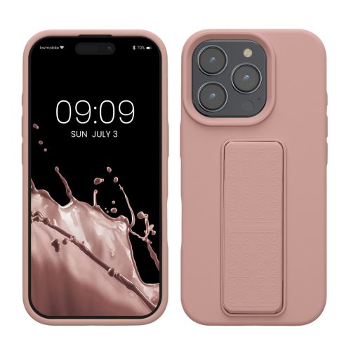 Etui Kwmobile do Apple iPhone 16 Pro, jasnoróżowe, silikonowe, KWM000022UN004C