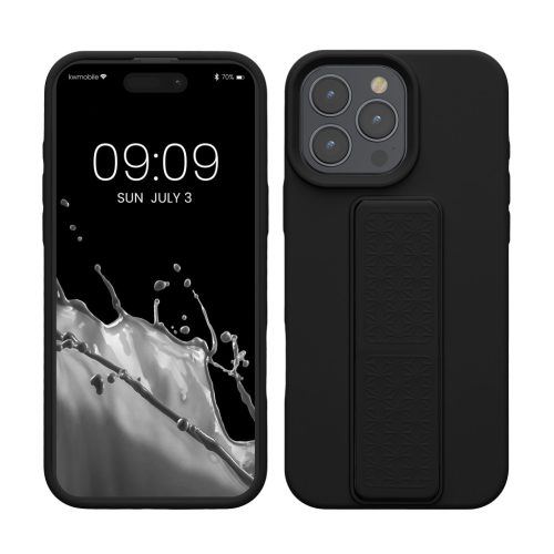 Etui Kwmobile do Apple iPhone 16 Pro Max, czarne, silikonowe, KWM000022UO003C