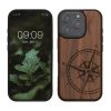 Etui Kwmobile do Apple iPhone 16 Pro, brązowe, drewno/silikon, KWM000022UT001C