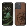Etui Kwmobile do Apple iPhone 16 Pro Max, brązowe, drewno/silikon, KWM000022UU001C