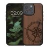 Etui Kwmobile do Apple iPhone 16 Pro Max, brązowe, drewno/silikon, KWM000022UU001C
