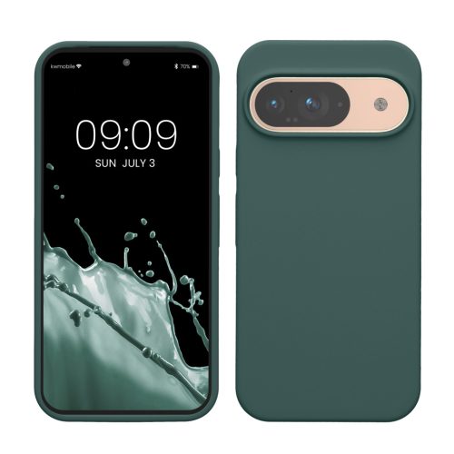 Etui Kwmobile do Google Pixel 9/Pixel 9 Pro, zielone, silikonowe, KWM000020PI018C