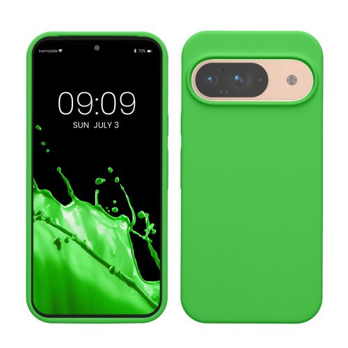 Etui Kwmobile do Google Pixel 9/Pixel 9 Pro, zielone, silikonowe, KWM000020PI019C