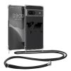Etui Kwmobile ze smyczą do Google Pixel 8a, przezroczyste/czarne, silikonowe, KWM000020KX004C