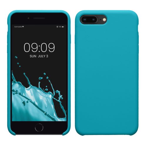 Etui Kwmobile do Apple iPhone 8 Plus/iPhone 7 Plus, jasnoniebieskie, silikonowe, KWM0000087L103C